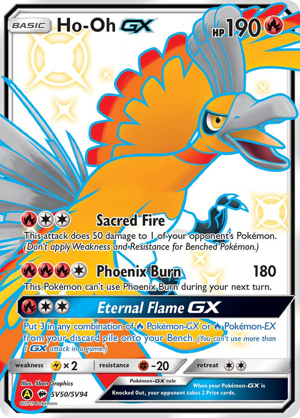 Ho-Oh GX Full Art Shiny - SV50/SV94 - Hidden Fates