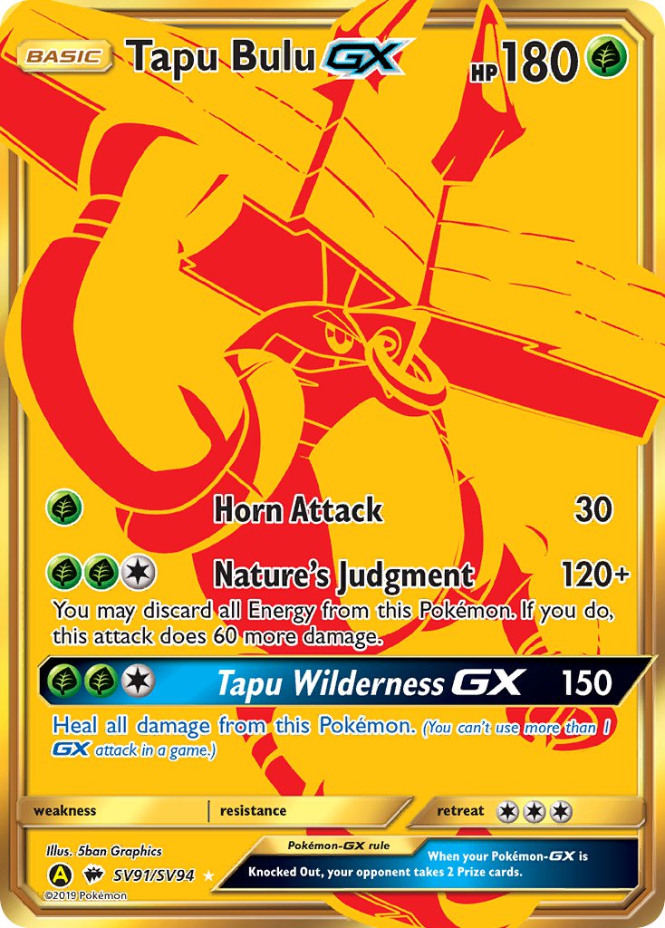 Tapu Bulu GX - SV91/SV94 - Hidden Fates