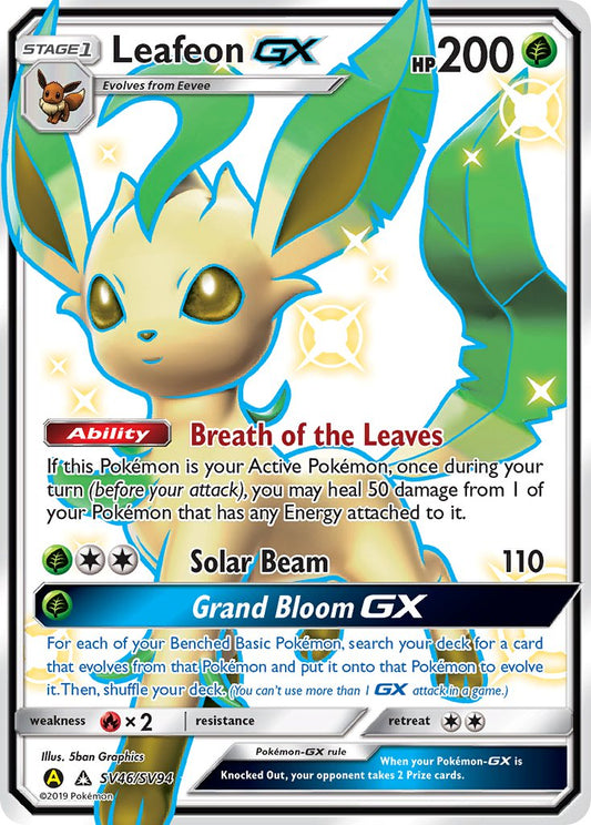 Leafeon GX Full Art Shiny - SV46/SV94 - Hidden Fates