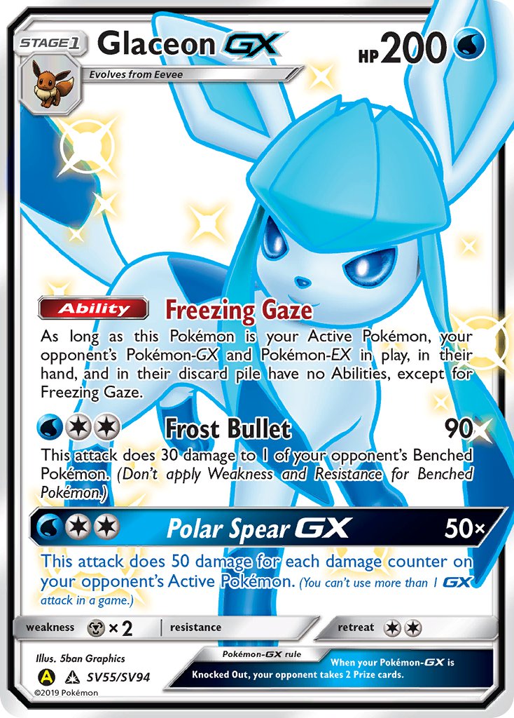 Glaceon GX - SV55/SV94 - Hidden Fates
