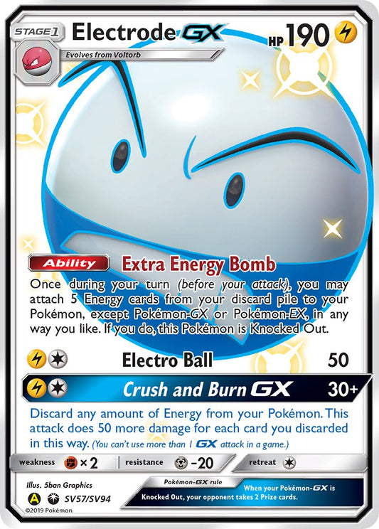 Electrode GX Full Art Shiny - SV57/SV94 - Hidden Fates