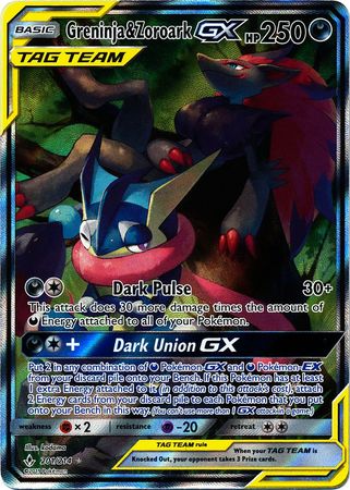 Greninja & Zoroark GX Alternate Art - 201/214 - Unbroken Bonds