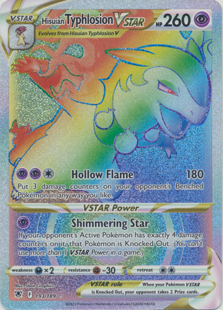 Hisuian Typhlosion VSTAR Rainbow Rare - 193/189 - Astral Radiance