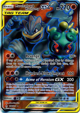 Marshadow & Machamp GX Full Art - 198/214 - Unbroken Bonds