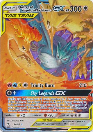 Moltres & Zapdos & Articuno GX - 44/68 - Hidden Fates