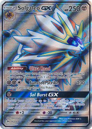 Solgaleo GX Full Art - 143/149 - Sun and Moon Base Set
